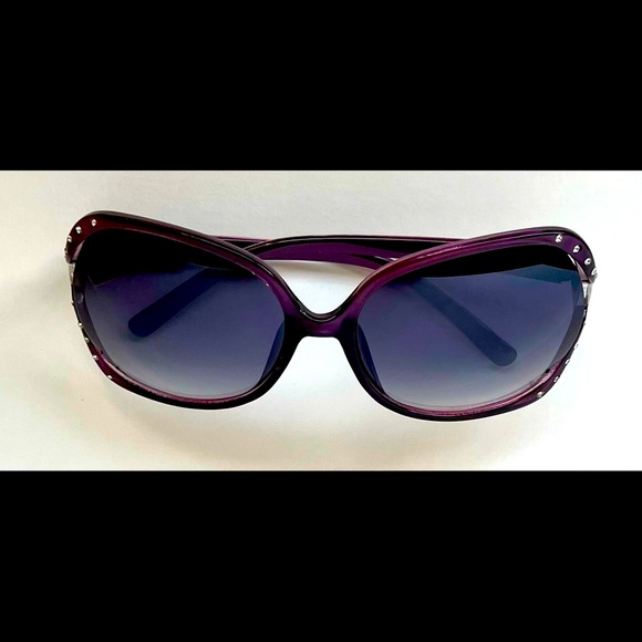 Accessories - Jackie Purple Oversized Glam Vintage Sunglasses Shades Retro
